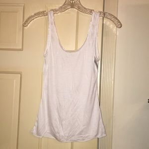 White ribbed micromodal tank